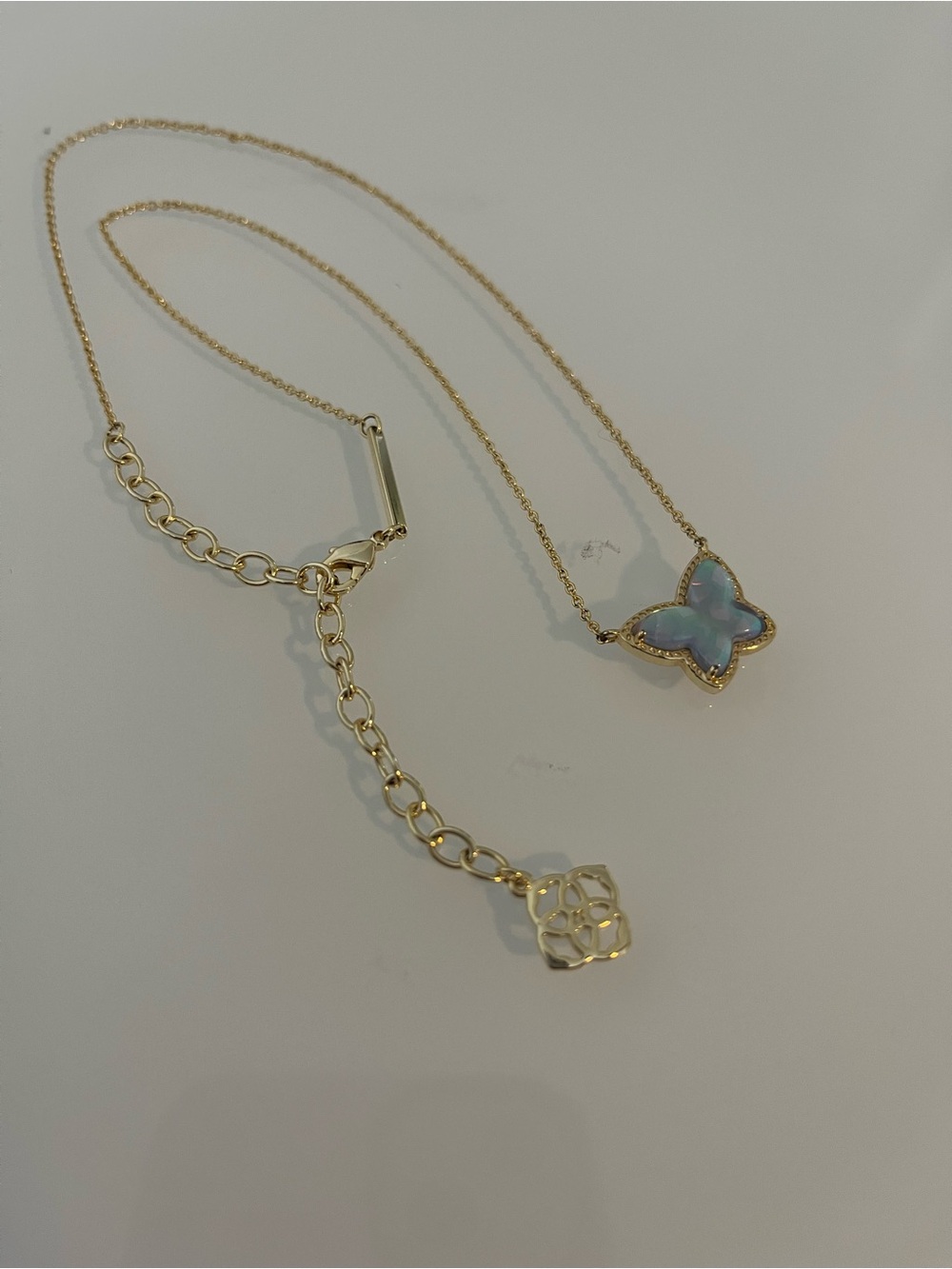 Kendra Scott Lillia Butterfly Gold Necklace - Irridescent stone